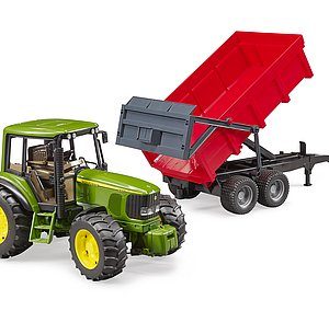 JOHN DEERE 6920 TRACTOR CON REMOLQUE CON VOLQUETE BRUDER 02057