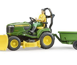 JOHN DEERE TRACTOR CORTACEPED DE JARDIN + JARDINERO BRUDER 62104