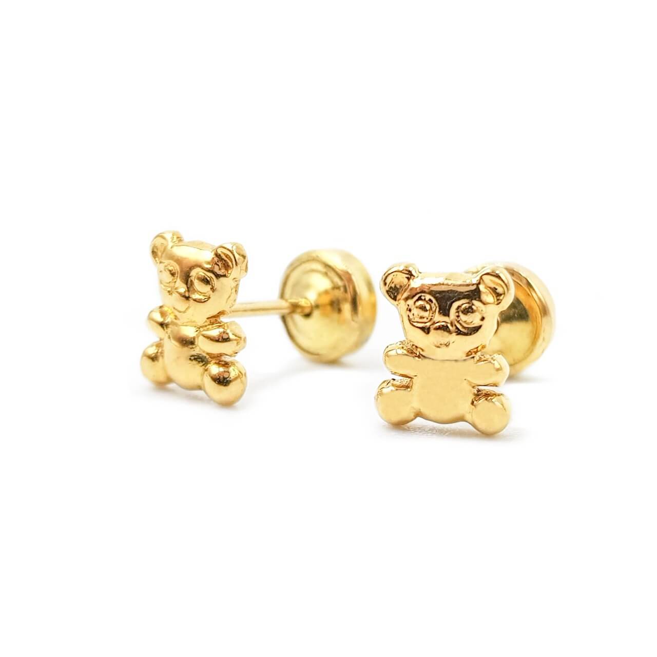 Aretes Baby Osito- Oro 18K