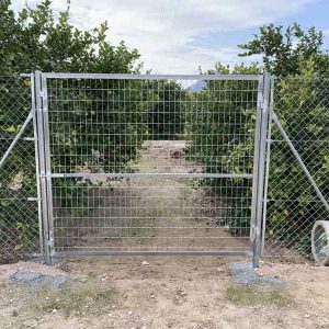 Puerta abatible 1 hoja hércules galvanizada 1,25 metros alto x 2,00 metros ancho