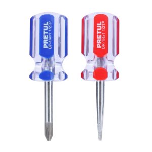 Dúo de desarmadores 1/4 x 1-1/2″ mango de PVC, Pretul JDT-2TP 21379