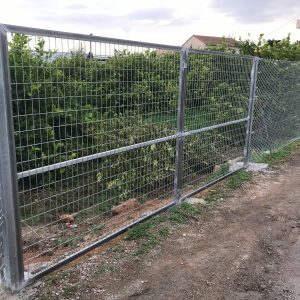 Puerta vehicular 2 hojas hércules galvanizada de 1,00 metro alto x 4,00 metros ancho