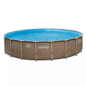 Piscina Tubular Imitación Ratán Summer Waves 366×76 cm con Depuradora