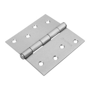 Bisagra cuadrada 4″ acero cromo mate, plana, BC-403P Hermex 43263