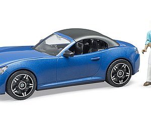 DESCAPOTABLE + CONDUCTOR COCHE DEPORTIVO BRUDER 03481