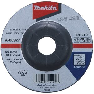 Disco abrasivo corte metal 4.5″x 6 x 22.23mm (A36P) Makita A-80927