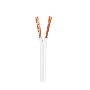 CABLE PARALELO PARA ALTAVOZ BLANCO POLARIZADO 0,75mm2 x2 CCA WIR9002 MOLGAR