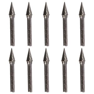 Lima rotativa conica P/Inox 3/8″x 3/4″ VASTAGO 1/4″ 10 UNIDAD Makita B-53095-10