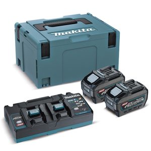 Makpac 2 Baterías 5.0Ah (BL4050F) + Multicargador Rápido de 2 Puertos (DC40RB) XGT 40Vmax 191U13-9