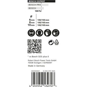 EXPERT SDS plus-7x: set 3uds: 6; 8; 10mm