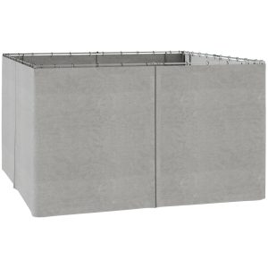 Outsunny 4 Paredes Laterales para Cenador 3,5×2 m Laterales de Carpa con Ganchos Cortinas sin Ventanas Reemplazo Lateral para Carpa de Jardín Exterior Fiesta Gris Claro