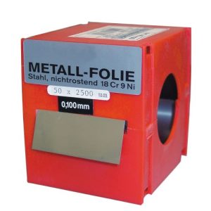 Vogel-464020-Rollo fleje calibrado 2.5 m x 50mm inox (espesor 0,02 mm)