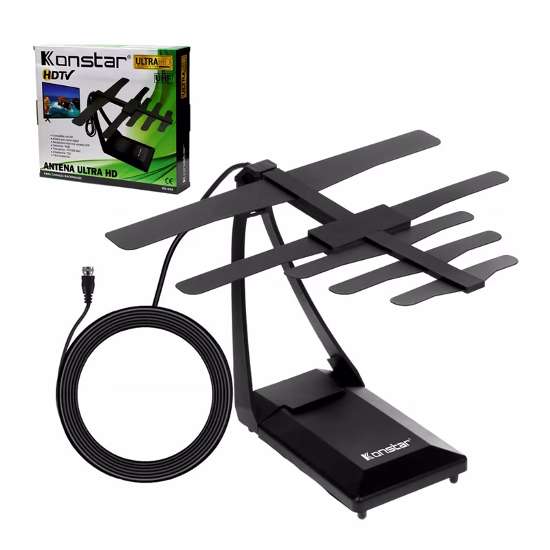 Antena TDT para Señal Digital HD Konstar KS-006: ¡Disfruta de Canales Nacionales Gratis en Alta Definición!