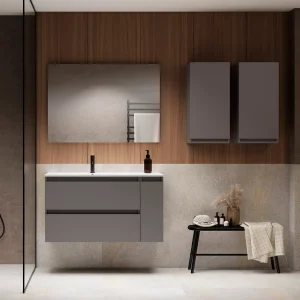Conjunto mueble BOX de Visobath con 2 cajones y puerta