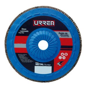 Disco laminado tipo 27 grano 120 con respaldo plástico, 4-1/2″ Urrea FD4512P