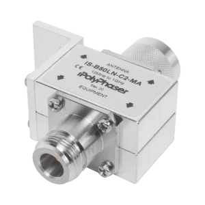 Protector RF Coaxial Para 10 a 1000 MHz Con Ceja Frontal Con Conectores N Macho y N-Hembra, 50 Ω