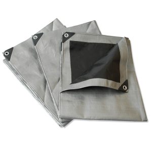 Lona de polietileno reforzada color gris 4 x 6 m Surtek LR4X6