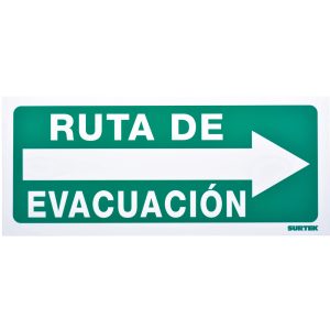Señal «Ruta de evacuación» derecha Surtek SES4