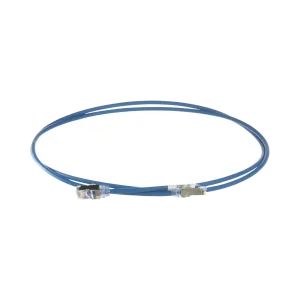 Patch Cord Cat6A, Diametro Reducido 28 AWG, Blindado S/FTP, CM/LS0H, 1m, Color Azul